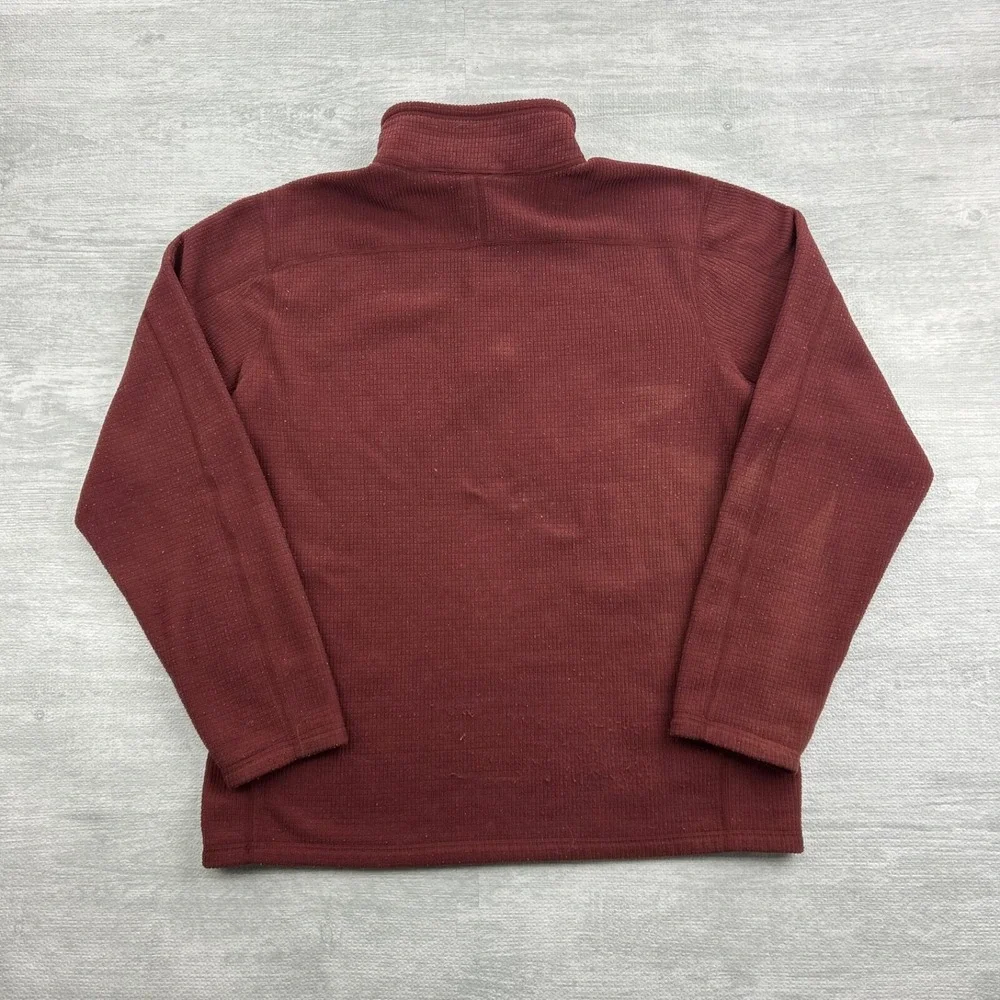 The North Face 1/4 Zip Sweatshirt Men's Large‎ Brown Logo Hiking Pull Over